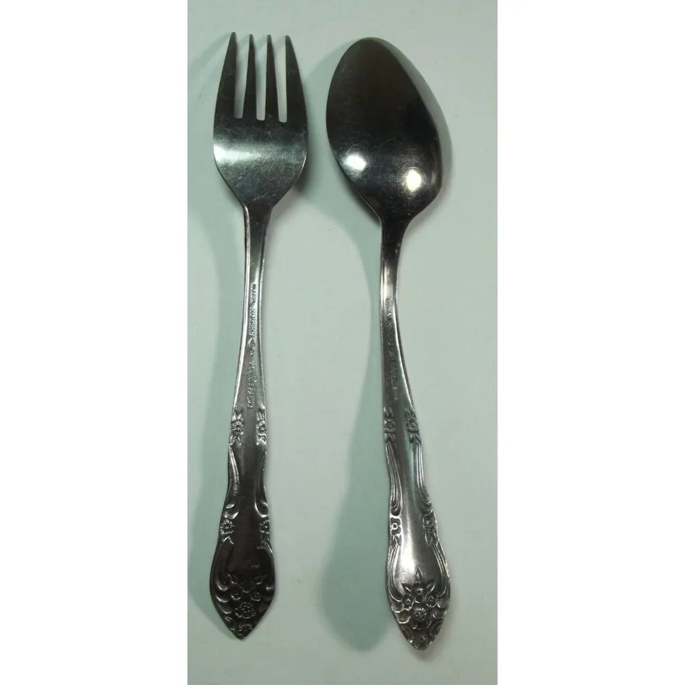 Rogers Tablespoon & Dinner Fork DREAM ROSE bud lot of Korea 7